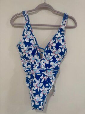 HULAKAI HAWAII Floral One-piece Swimsuit Womens SIze Medium NWOT